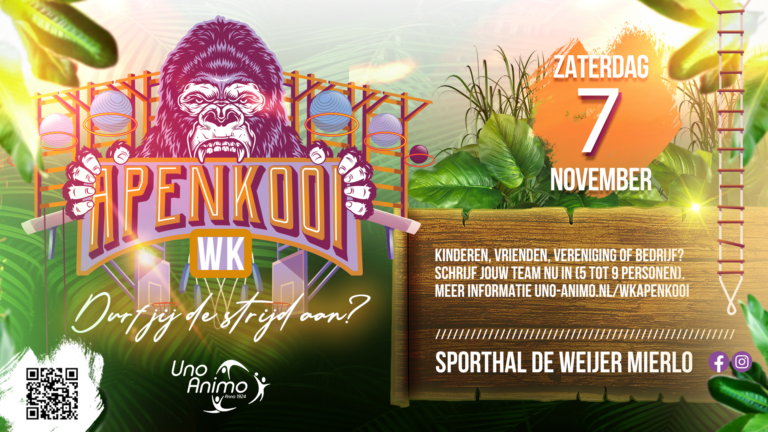 Flyer voor WK Apenkooi 2026