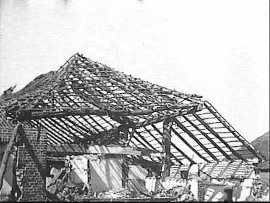 Gebint van ingestorte boerderij